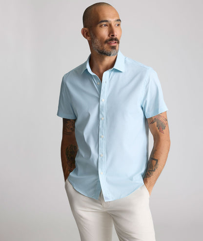 UNTUCKit Performance Short-Sleeve Lobo Shirt Light Blue