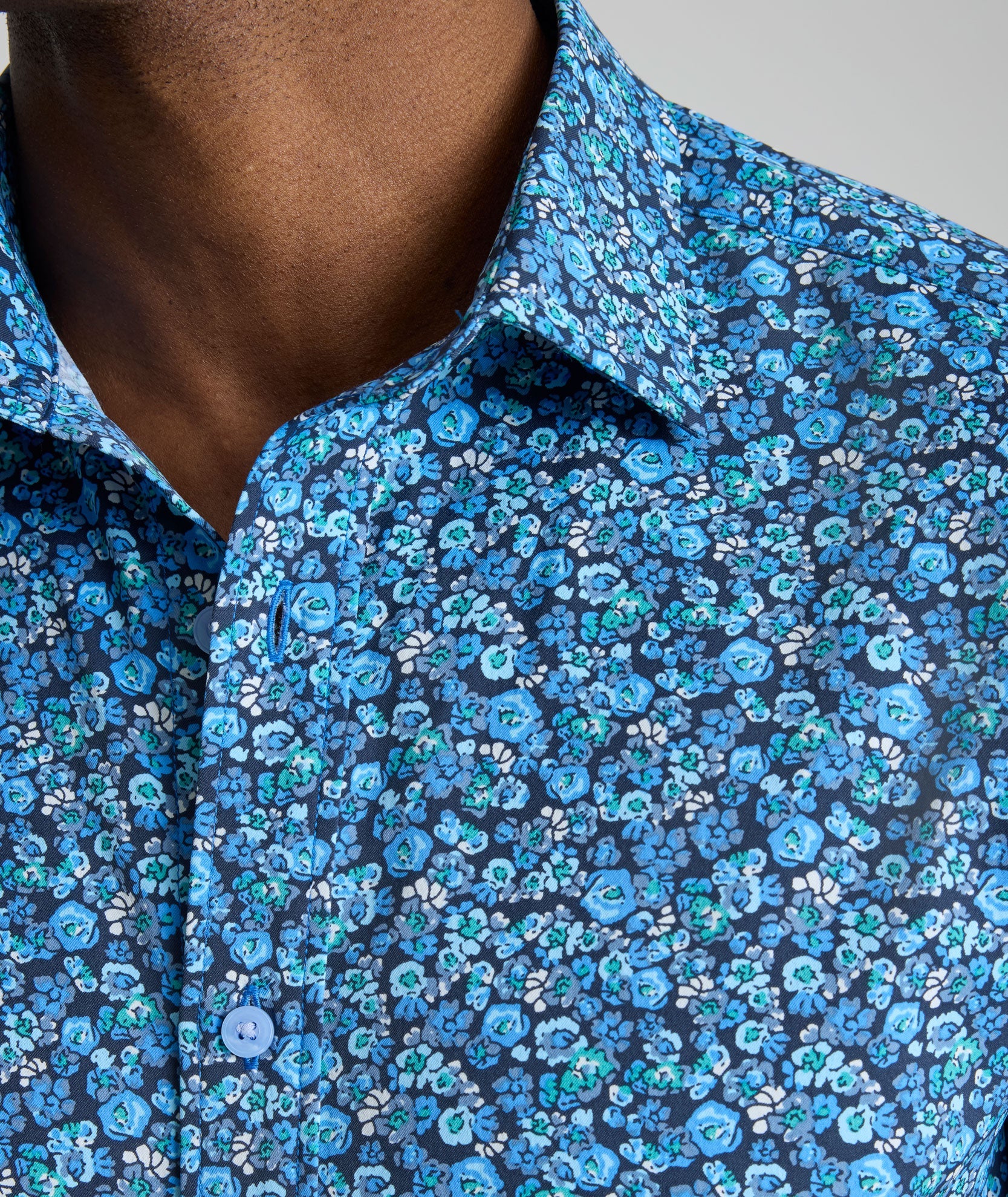 UNTUCKit Performance Short-Sleeve Zamora Shirt Navy