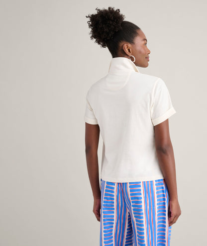 UNTUCKit Cotton Knit Shelby Polo Solid white