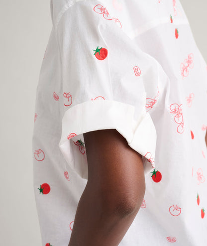 UNTUCKit Cotton Tomato Print Chrissy Shirt Tomato Print