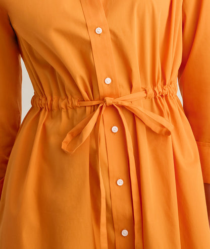 UNTUCKit Stretch Cotton Poplin Taylor Shirtdress Orange