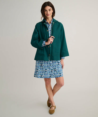 UNTUCKit Cotton Canvas Logan Jacket Teal