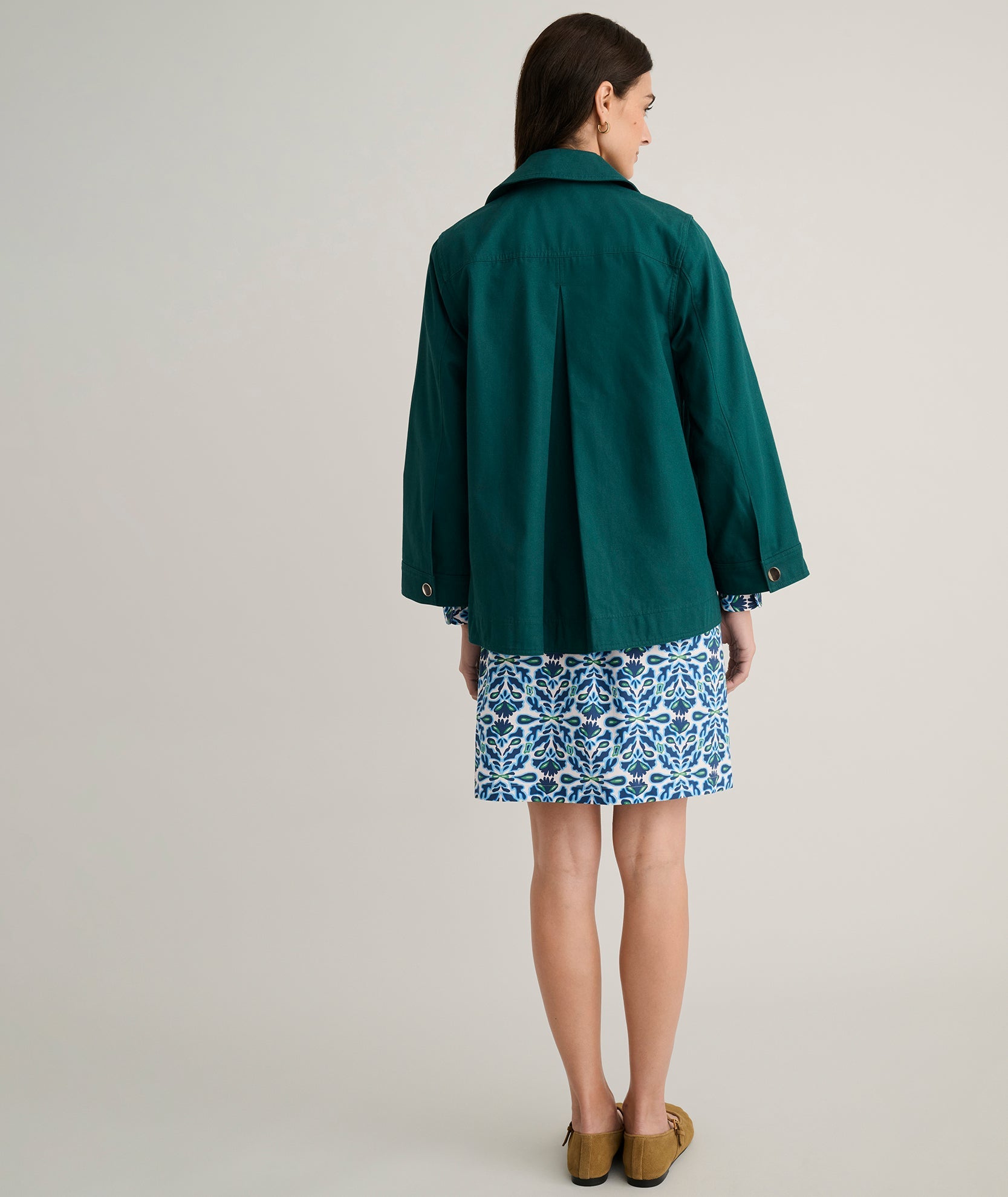 UNTUCKit Cotton Canvas Logan Jacket Teal