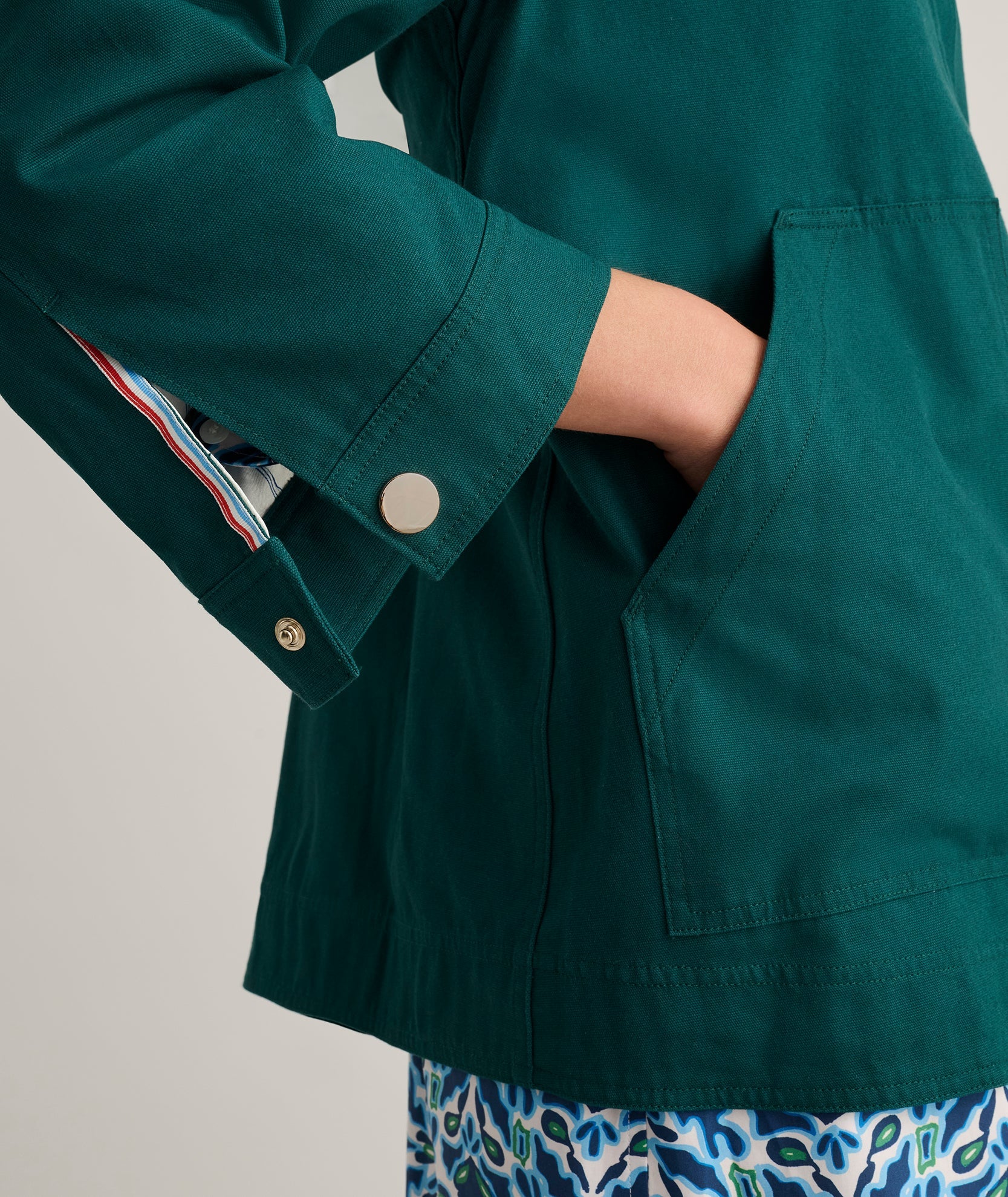UNTUCKit Cotton Canvas Logan Jacket Teal