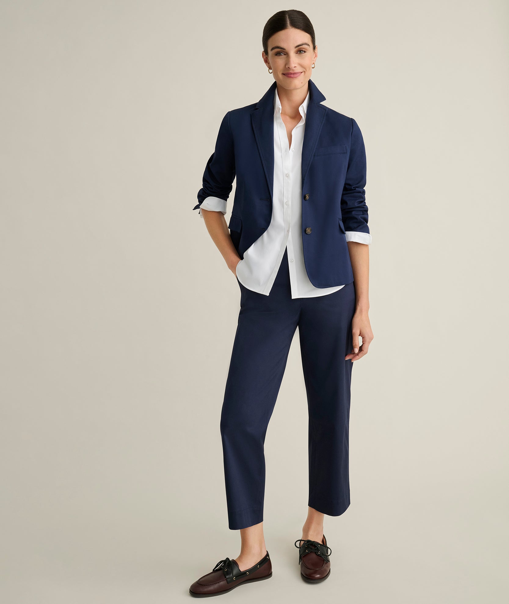 UNTUCKit Stretch Twill Piper Blazer Navy