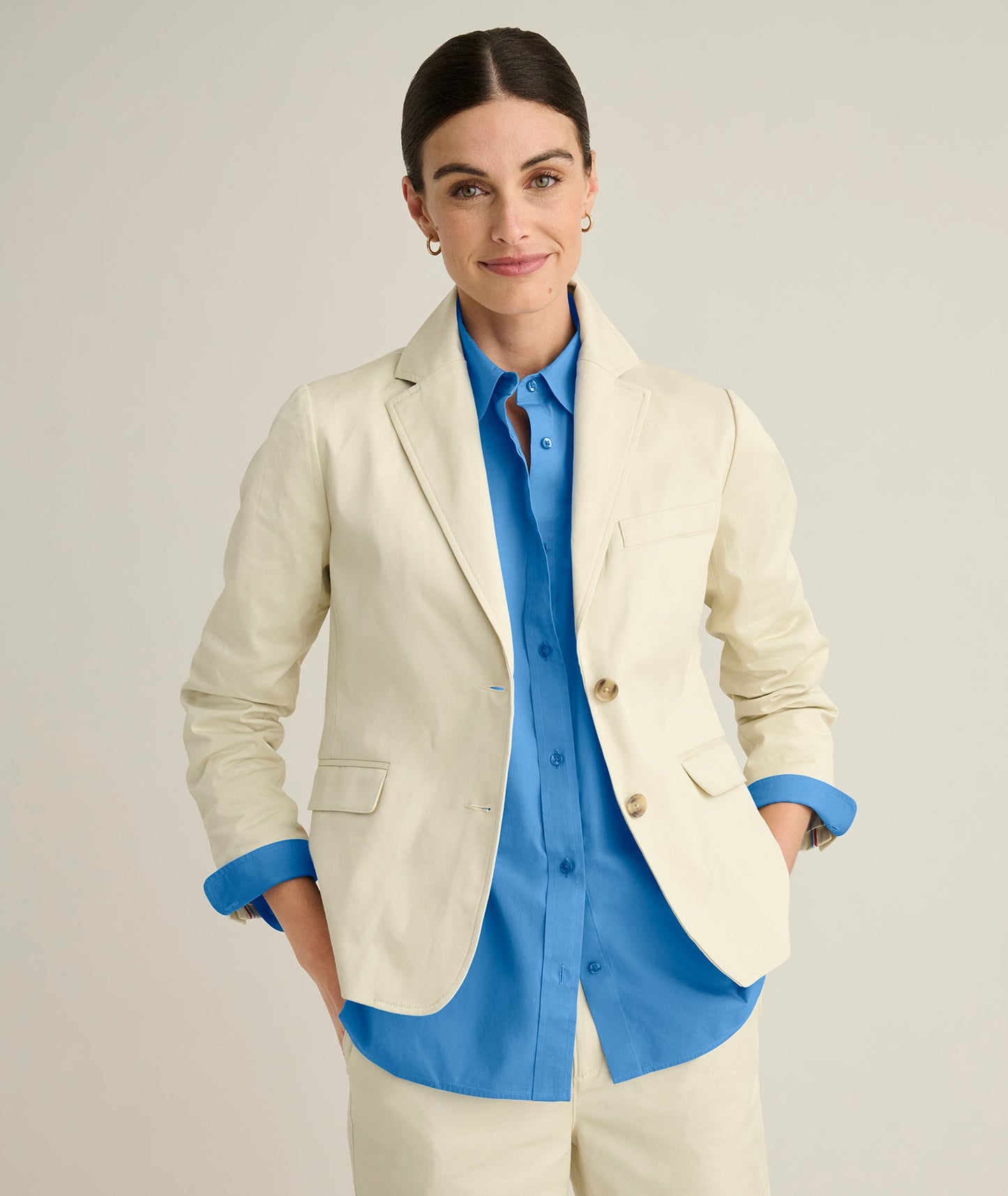 UNTUCKit Stretch Twill Piper Blazer Sand