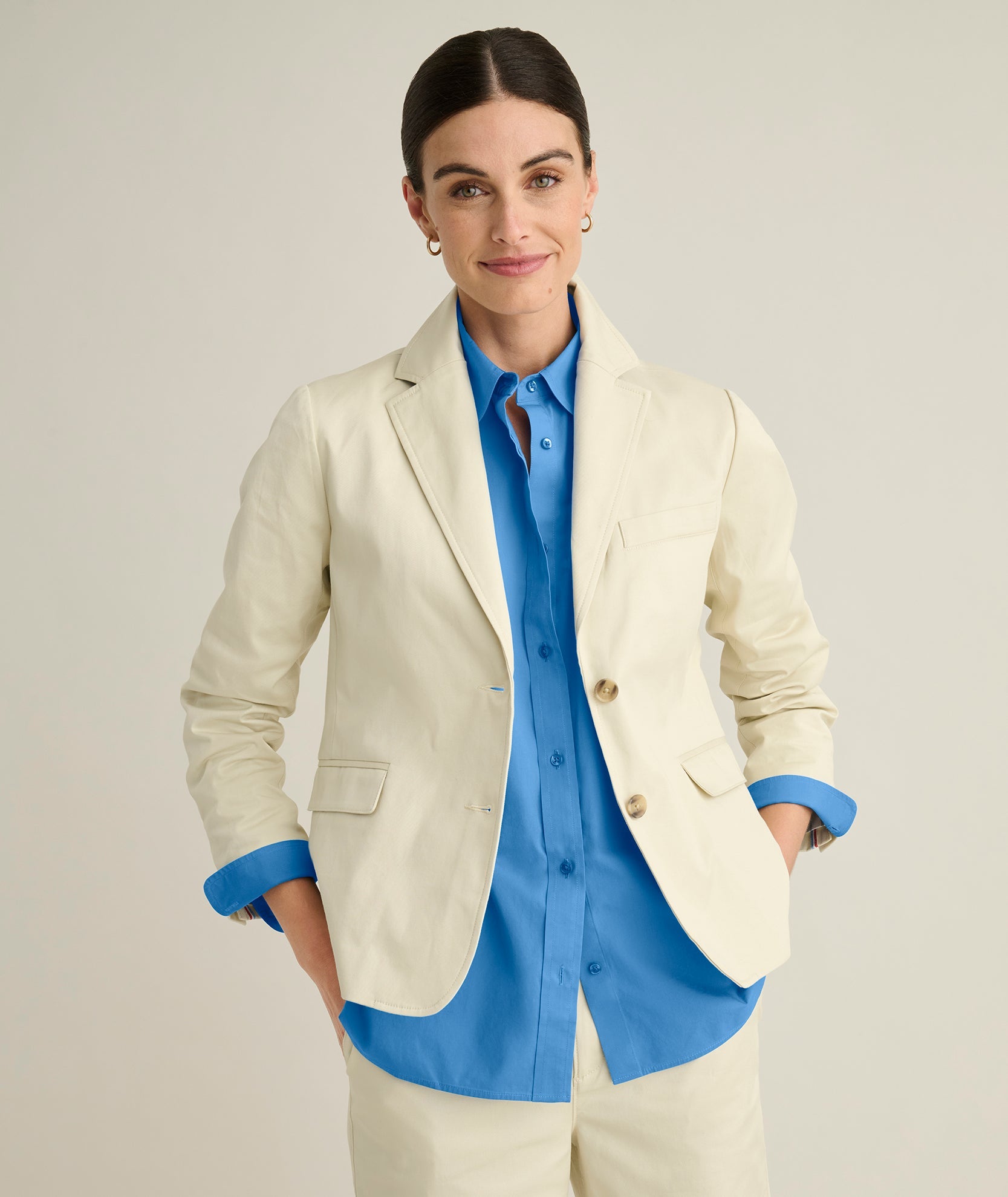 UNTUCKit Stretch Twill Piper Blazer Sand