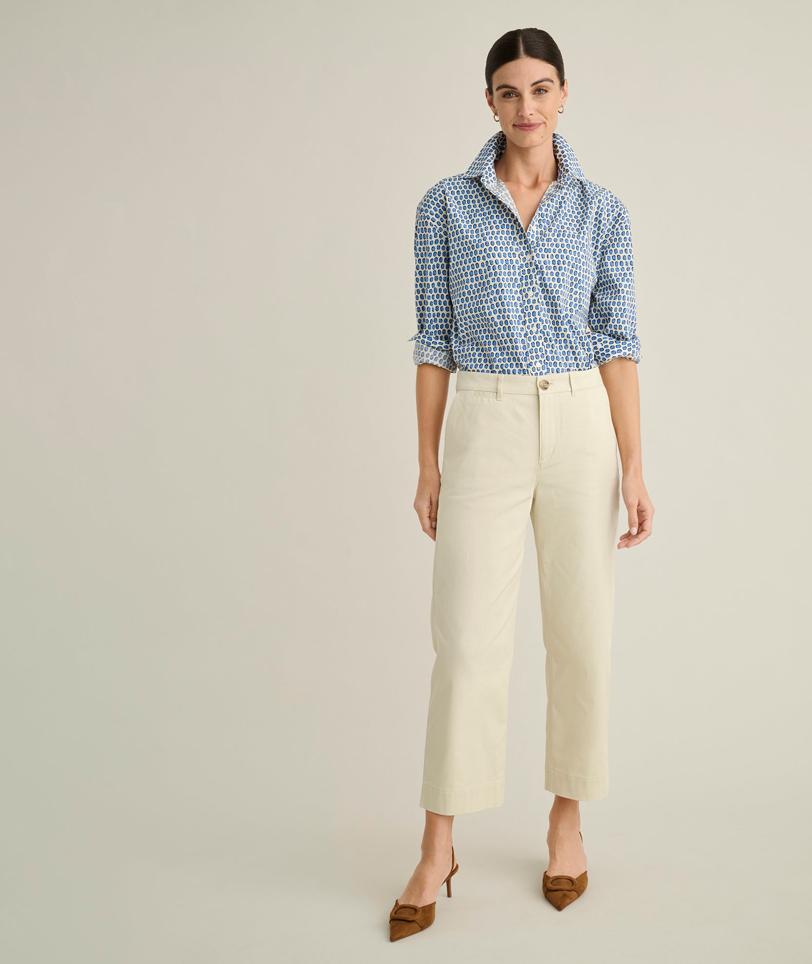UNTUCKit Stretch Twill Ava Cropped Pant Sand