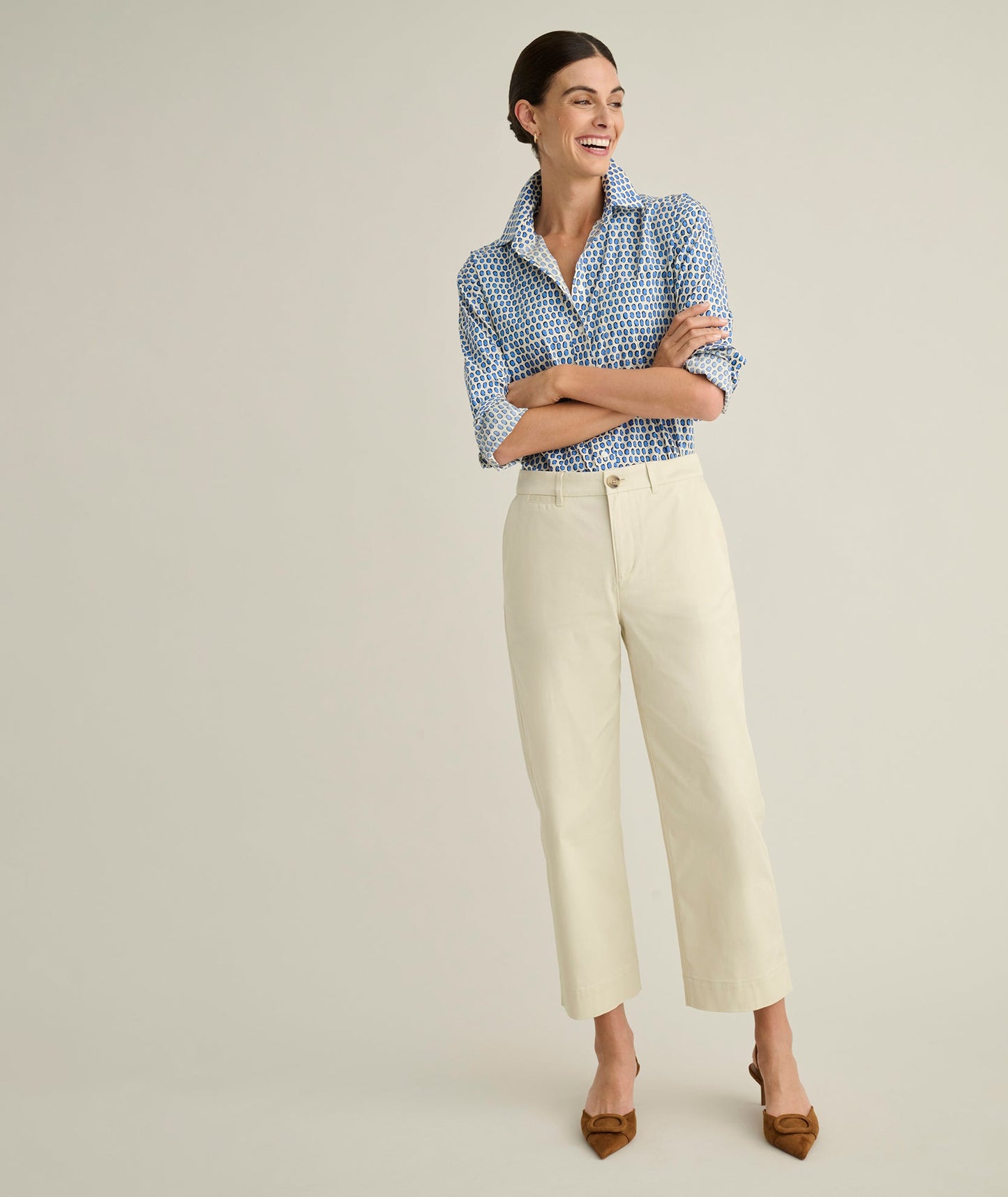 UNTUCKit Stretch Twill Ava Cropped Pant Sand