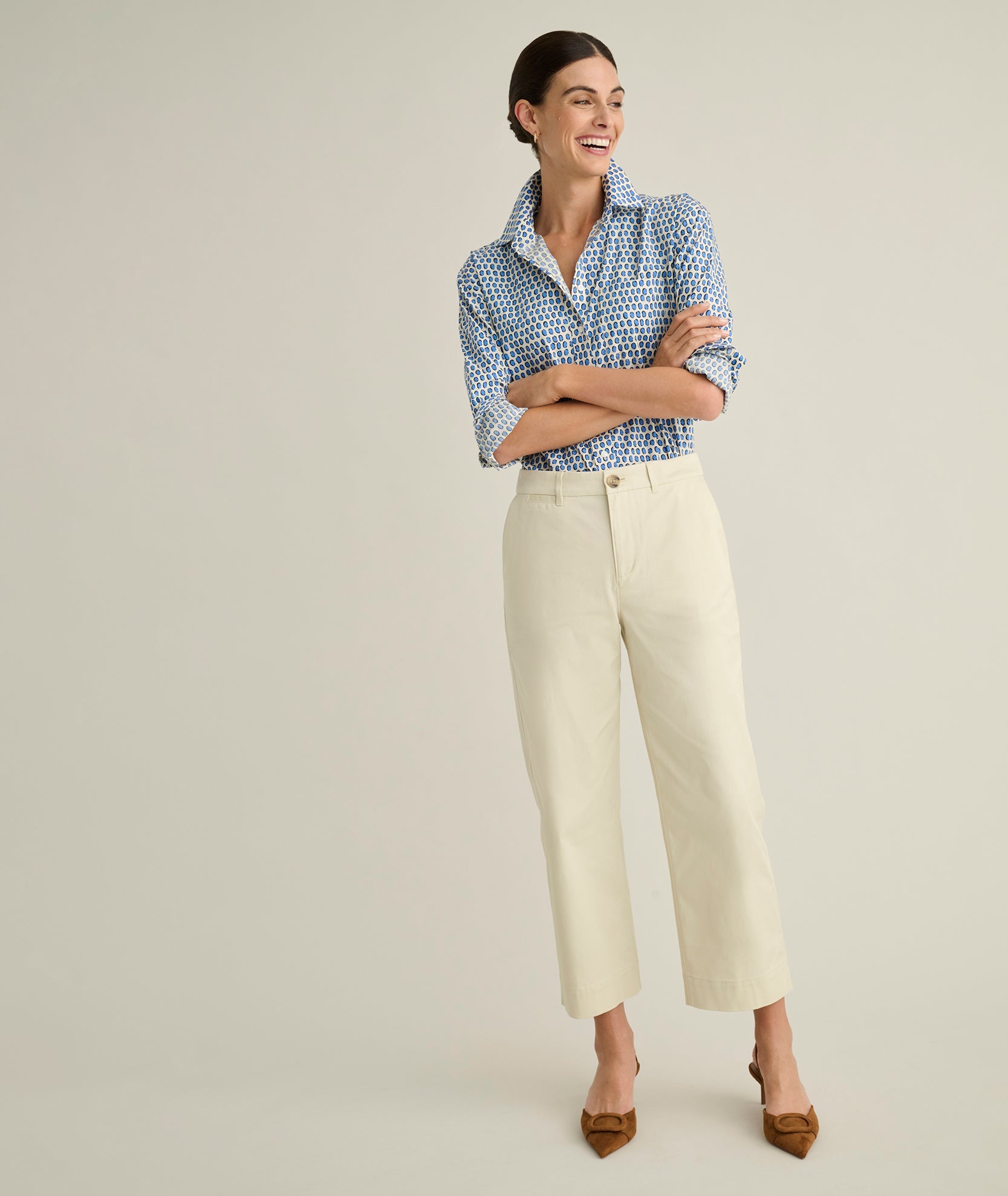 UNTUCKit Stretch Twill Ava Cropped Pant Sand
