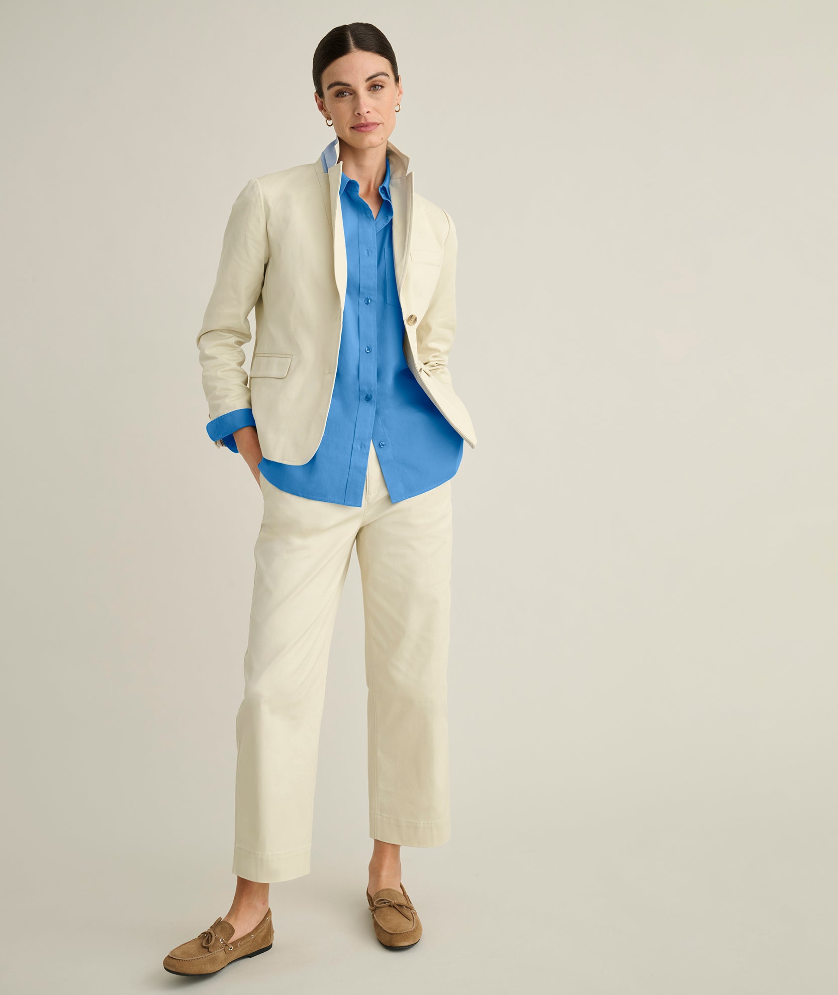 UNTUCKit Stretch Twill Ava Cropped Pant Sand