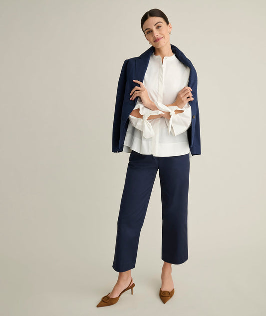 UNTUCKit Stretch Twill Ava Cropped Pant Navy