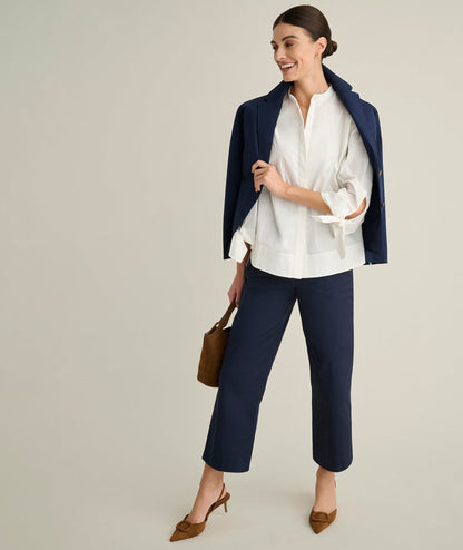UNTUCKit Stretch Twill Ava Cropped Pant Navy