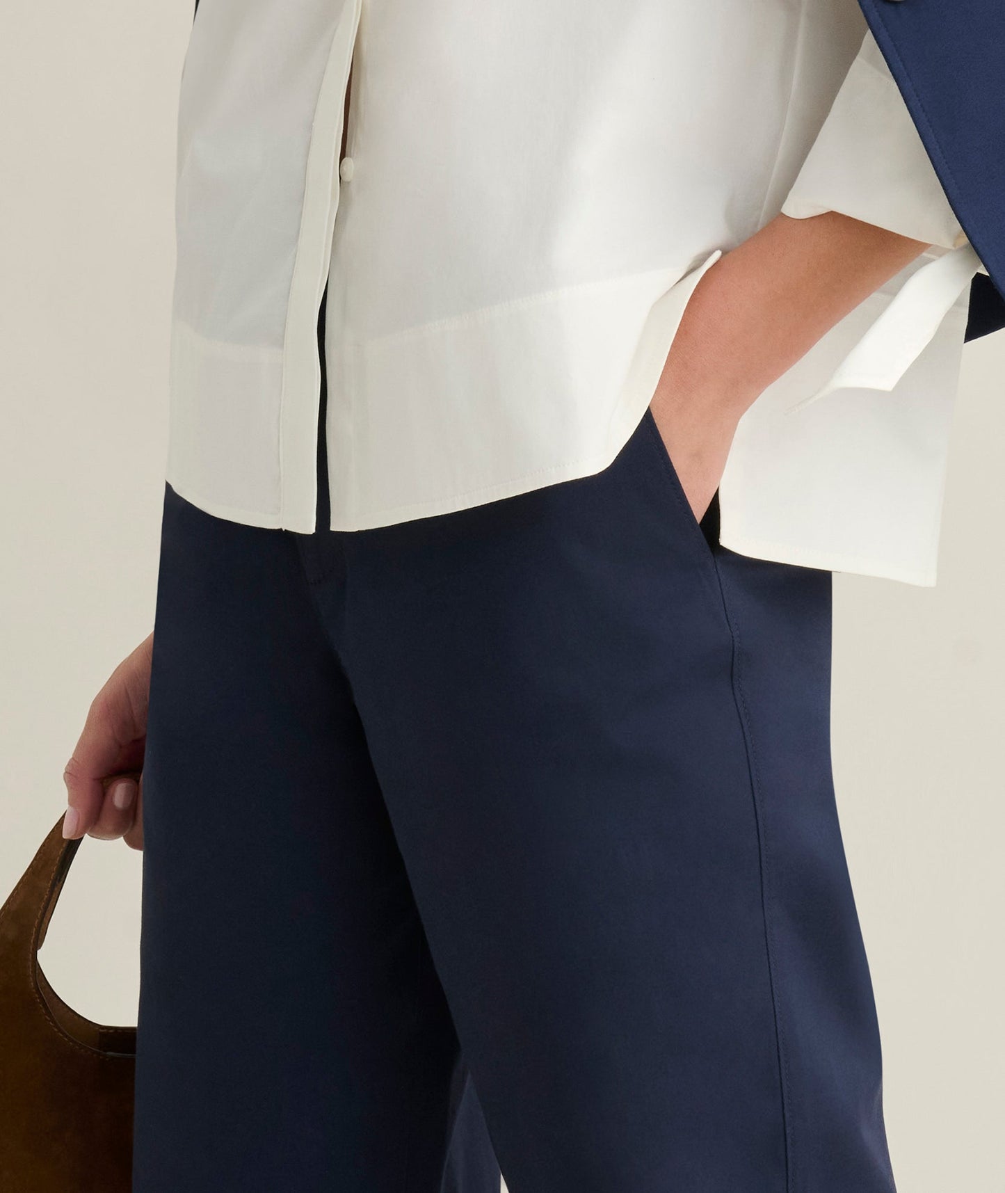 UNTUCKit Stretch Twill Ava Cropped Pant Navy