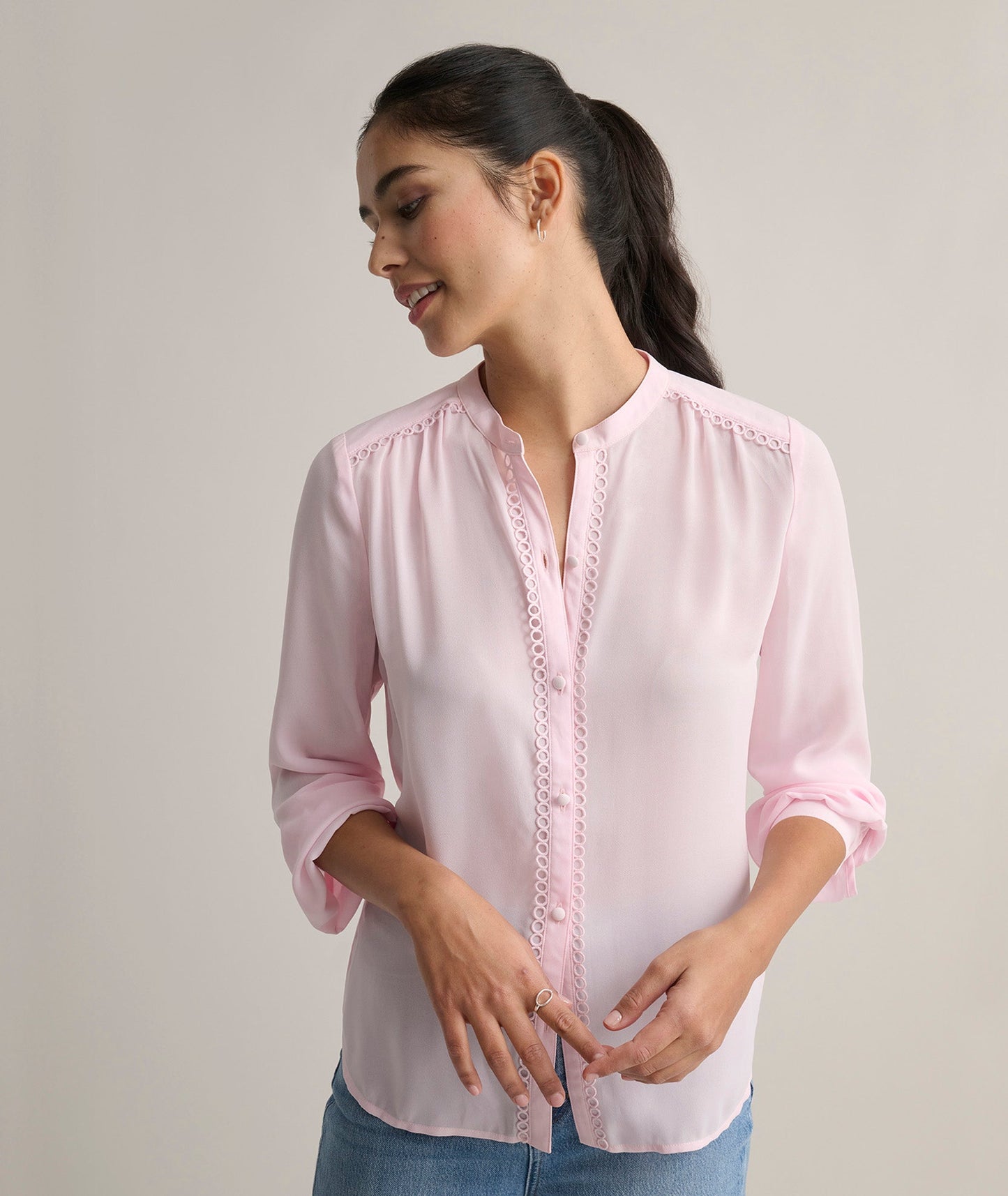 UNTUCKit Solid Tabitha Shirt Light Pink