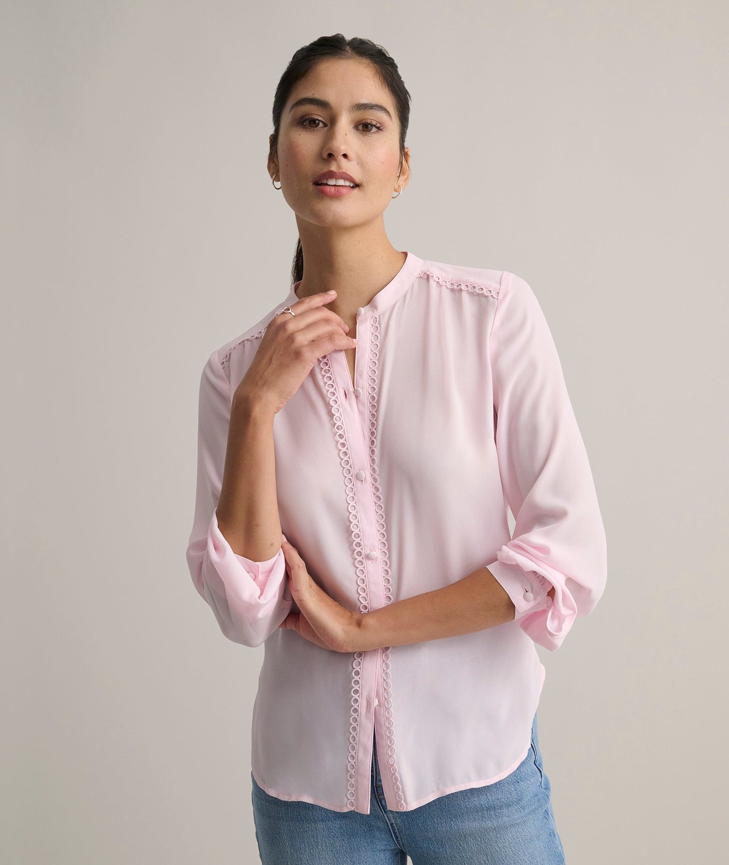 UNTUCKit Solid Tabitha Shirt Light Pink