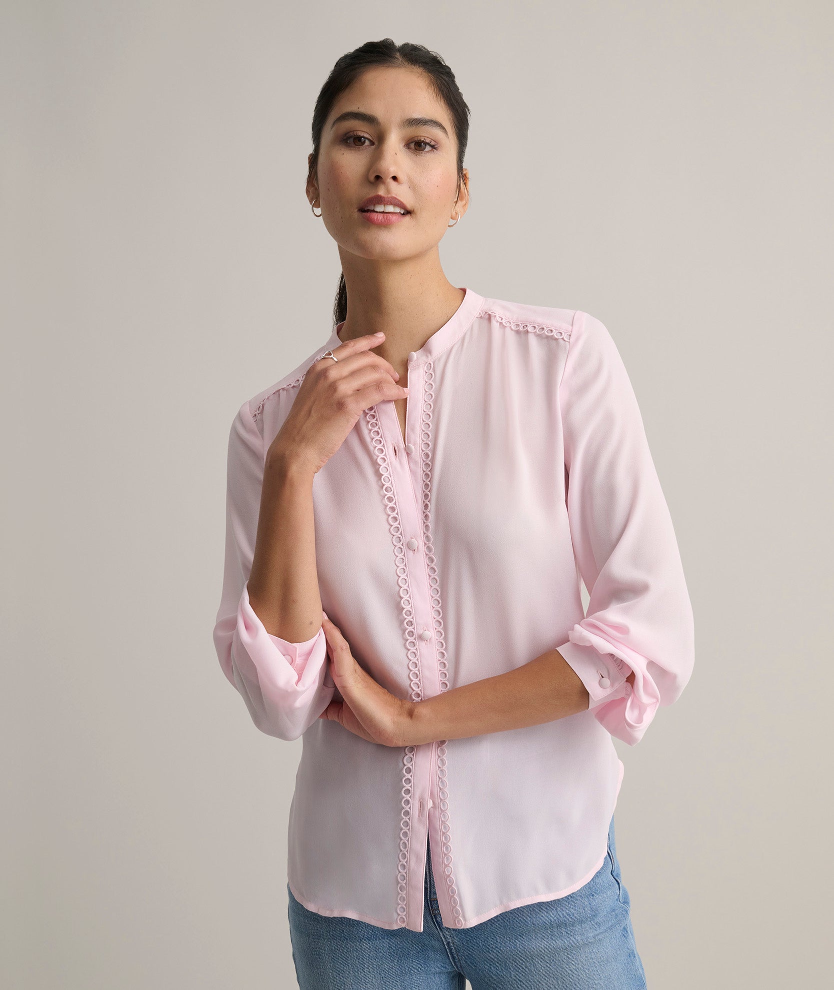 UNTUCKit Solid Tabitha Shirt Light Pink