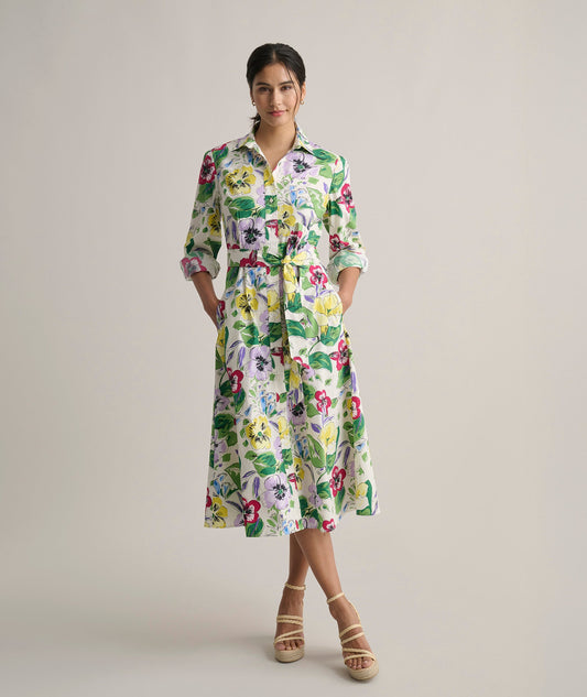 UNTUCKit Stretch Cotton Floral Mariah Shirt Dress Multicolor Floral Print