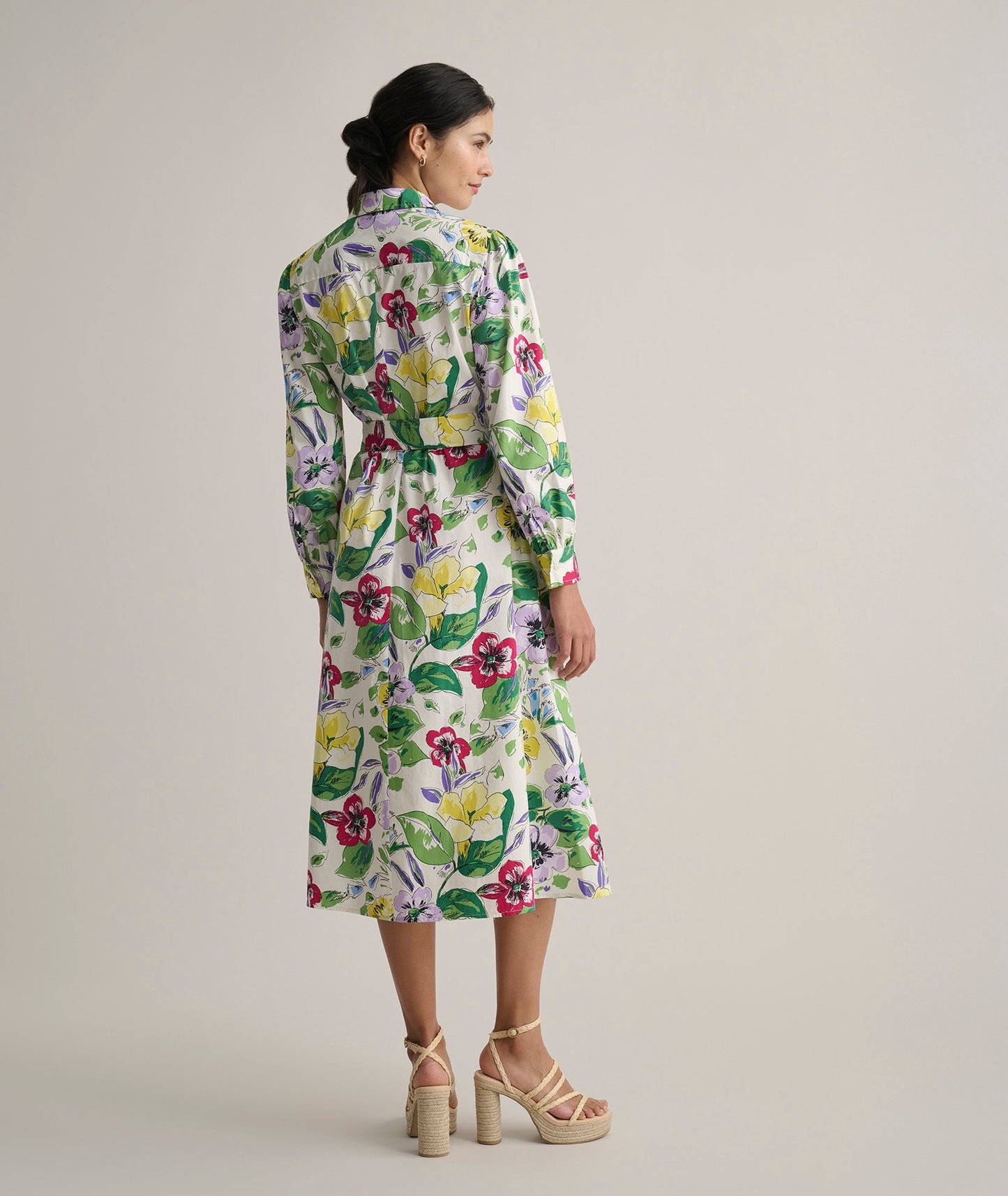 UNTUCKit Stretch Cotton Floral Mariah Shirt Dress Multicolor Floral Print