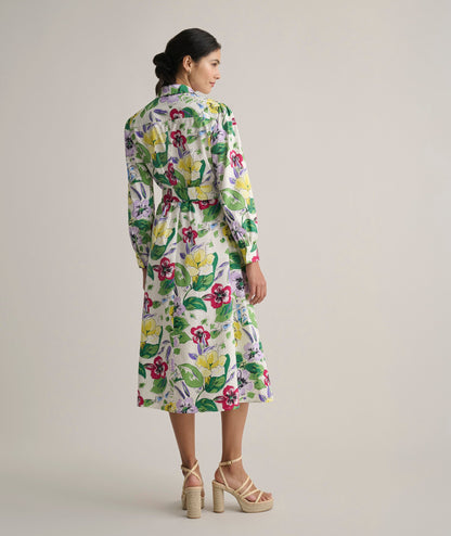 UNTUCKit Stretch Cotton Floral Mariah Shirt Dress Multicolor Floral Print