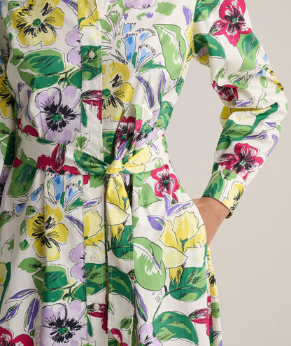 UNTUCKit Stretch Cotton Floral Mariah Shirt Dress Multicolor Floral Print
