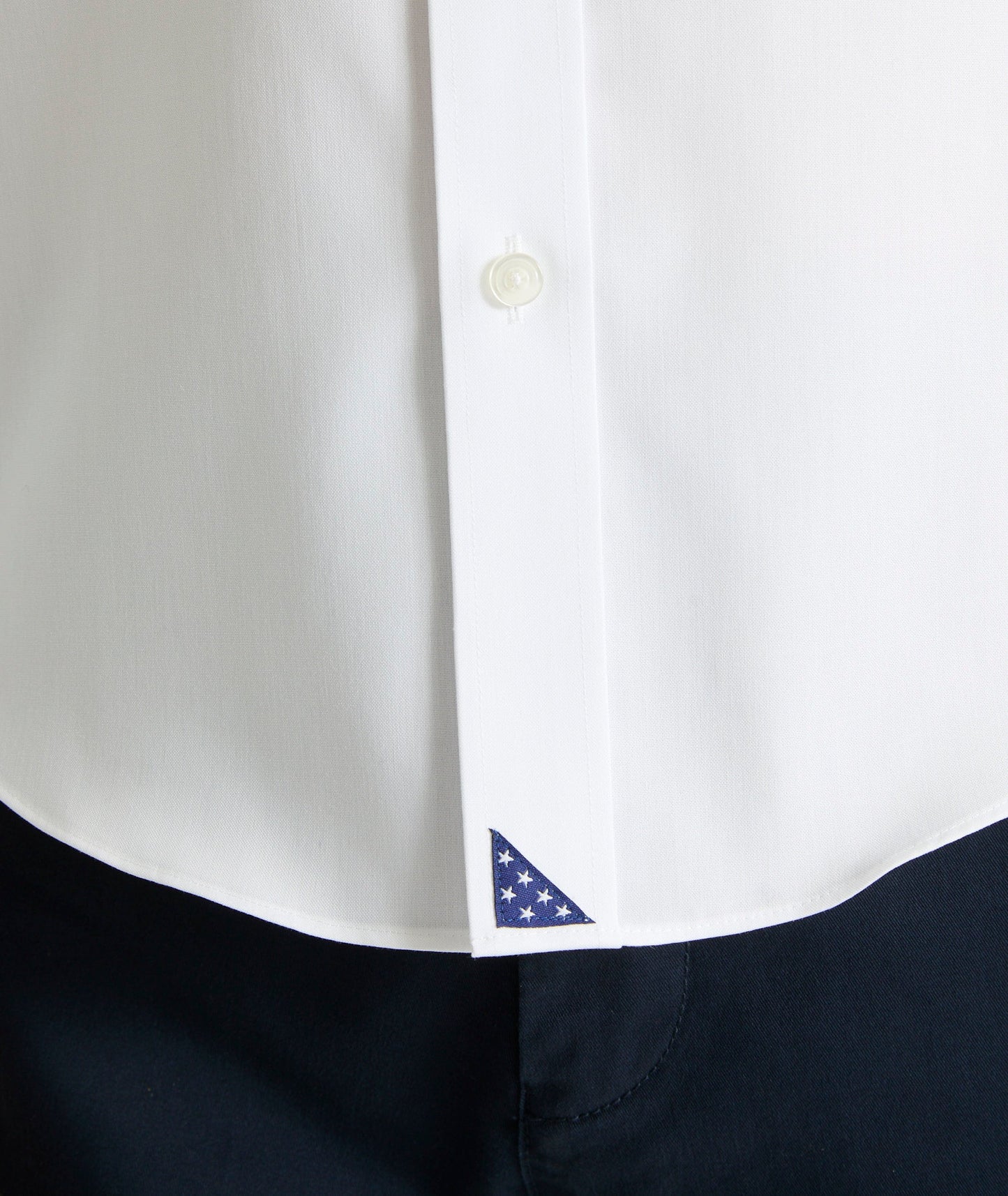 UNTUCKit Wrinkle-Free Folds of Honor Shirt White With Stars Sail