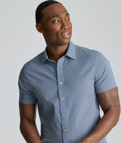 UNTUCKit Performance Short-Sleeve Lobo Shirt Navy
