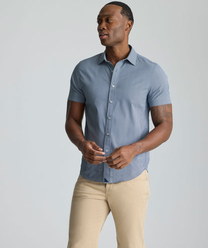 UNTUCKit Performance Short-Sleeve Lobo Shirt Navy