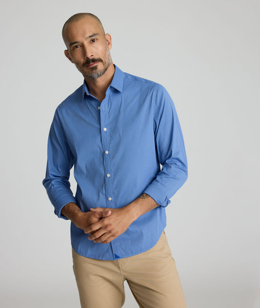UNTUCKit CottonTek™ Brachetto Shirt Blue Gingham