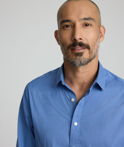 UNTUCKit CottonTek™ Brachetto Shirt Blue Gingham