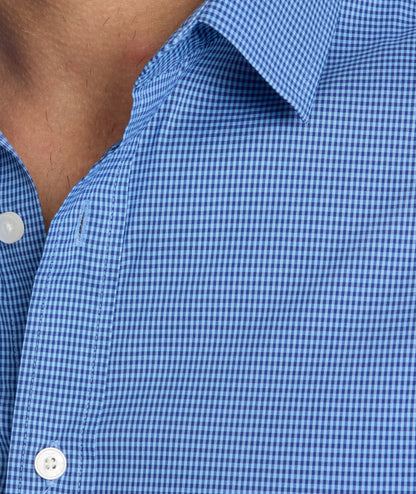 UNTUCKit CottonTek™ Brachetto Shirt Blue Gingham