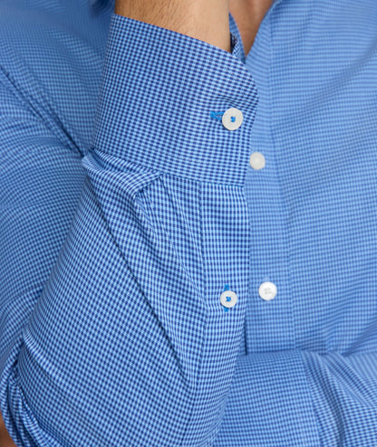 UNTUCKit CottonTek™ Brachetto Shirt Blue Gingham