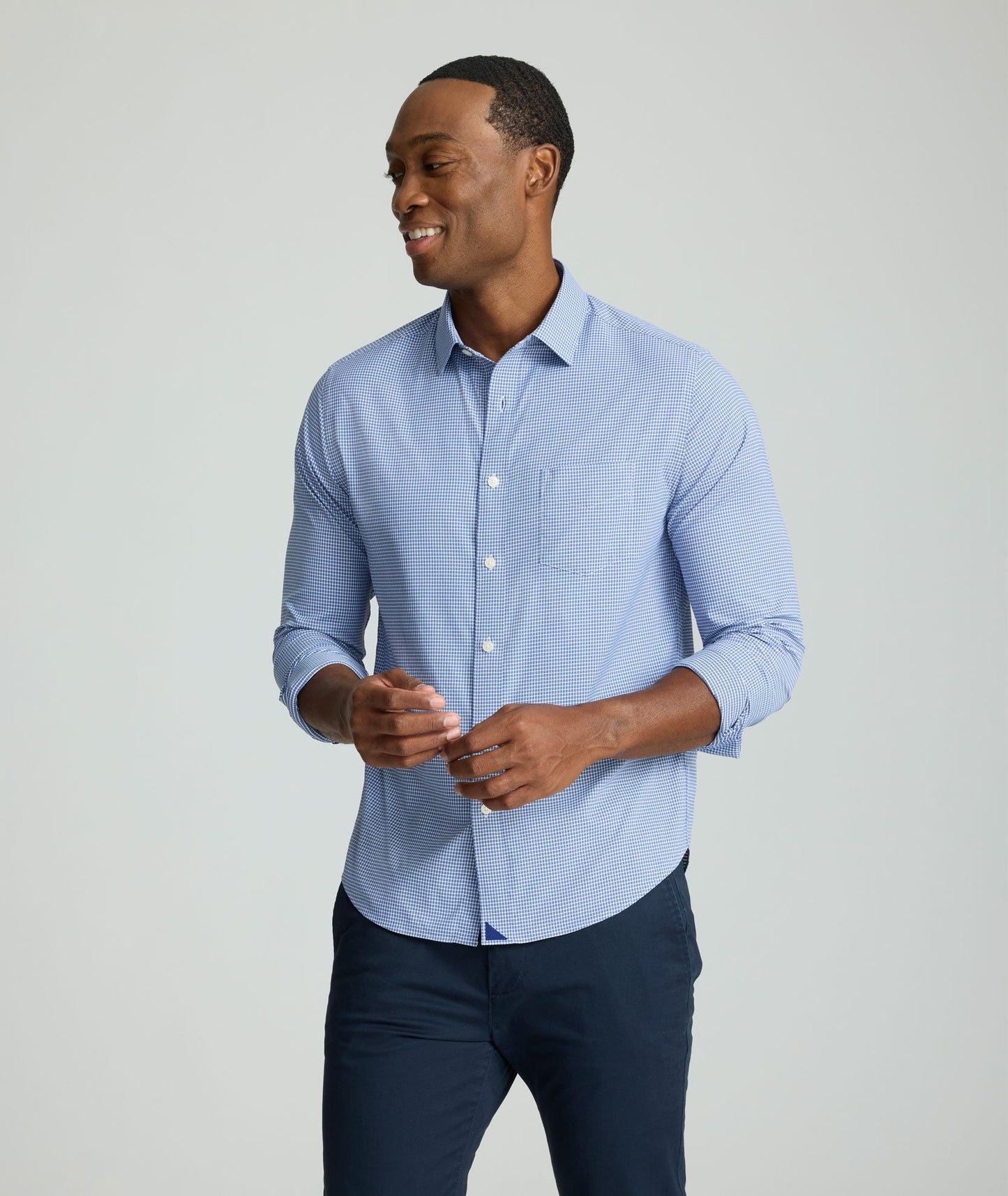 UNTUCKit Performance Lafior Shirt Blue Check