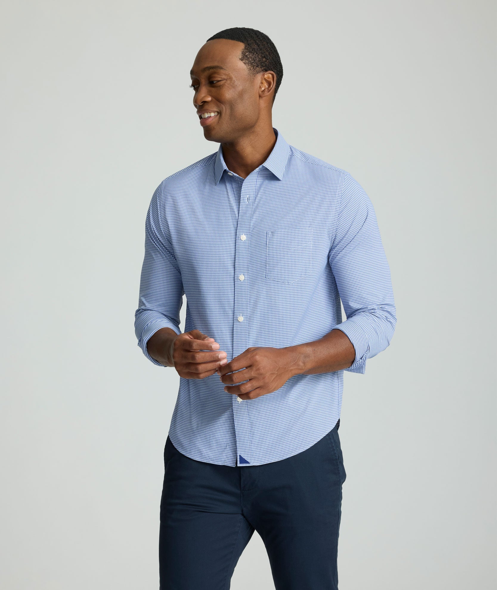UNTUCKit Performance Lafior Shirt Blue Check