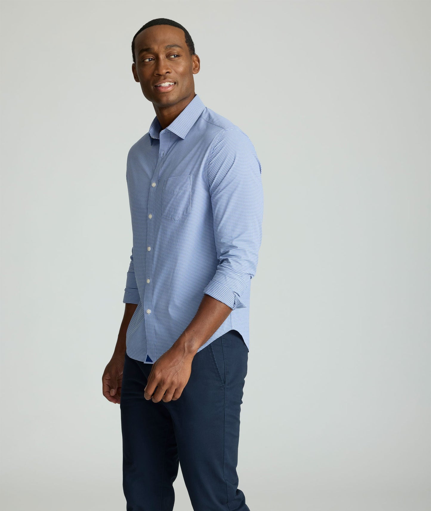 UNTUCKit Performance Lafior Shirt Blue Check
