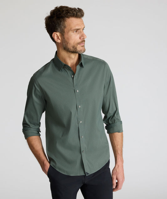 UNTUCKit CottonTek™ Brachetto Shirt Green & Black Plaid