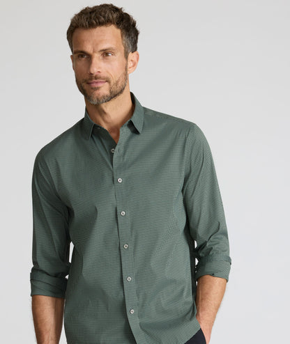UNTUCKit CottonTek™ Brachetto Shirt Green & Black Plaid