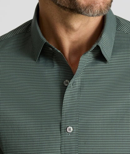 UNTUCKit CottonTek™ Brachetto Shirt Green & Black Plaid