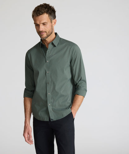 UNTUCKit CottonTek™ Brachetto Shirt Green & Black Plaid
