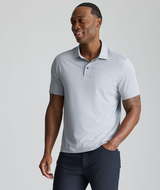 UNTUCKit Textured Performance Polo Gray