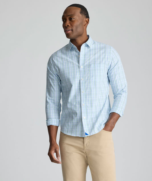 UNTUCKit Wrinkle-Free Dunsmore Shirt Blue & Green Plaid