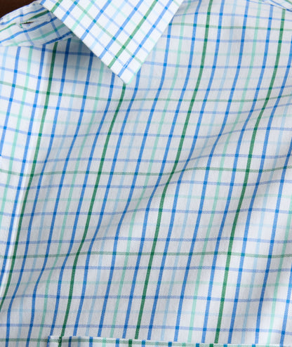 UNTUCKit Wrinkle-Free Dunsmore Shirt Blue & Green Plaid