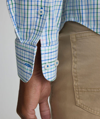 UNTUCKit Wrinkle-Free Dunsmore Shirt Blue & Green Plaid