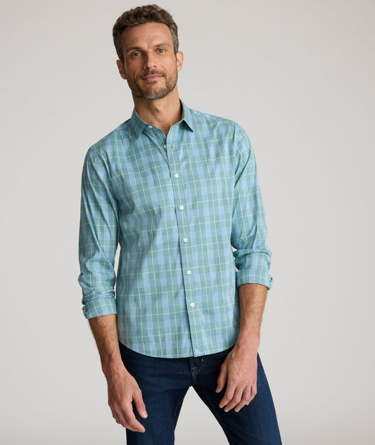 UNTUCKit CottonTek™ Lancaster Shirt Green Check