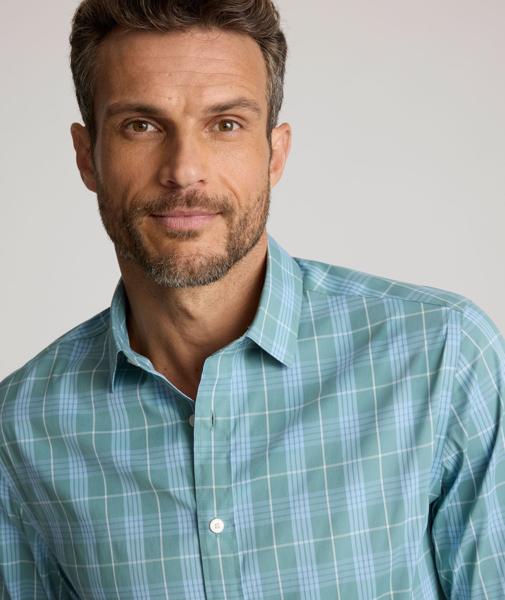 UNTUCKit CottonTek™ Lancaster Shirt Green Check