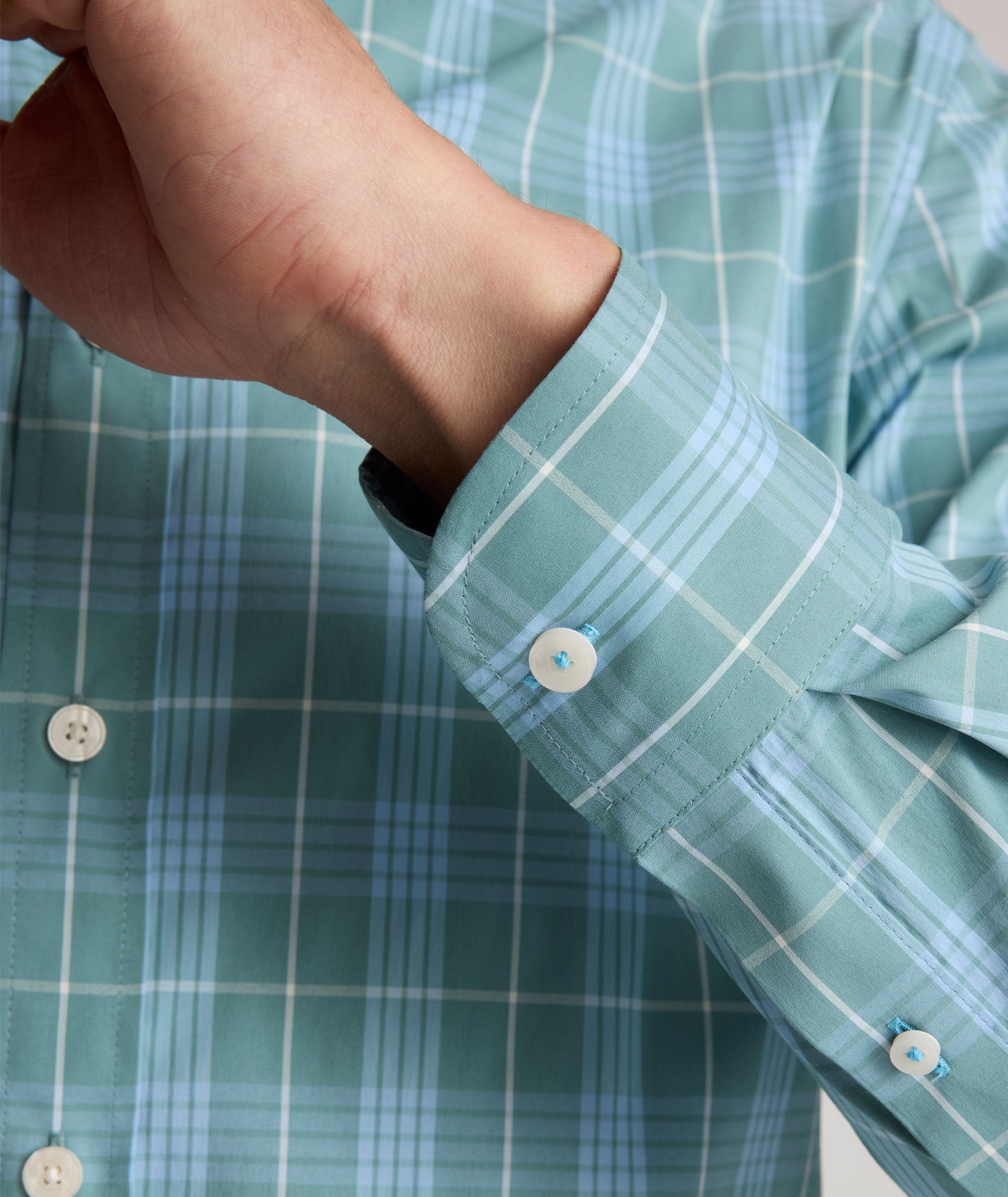 UNTUCKit CottonTek™ Lancaster Shirt Green Check