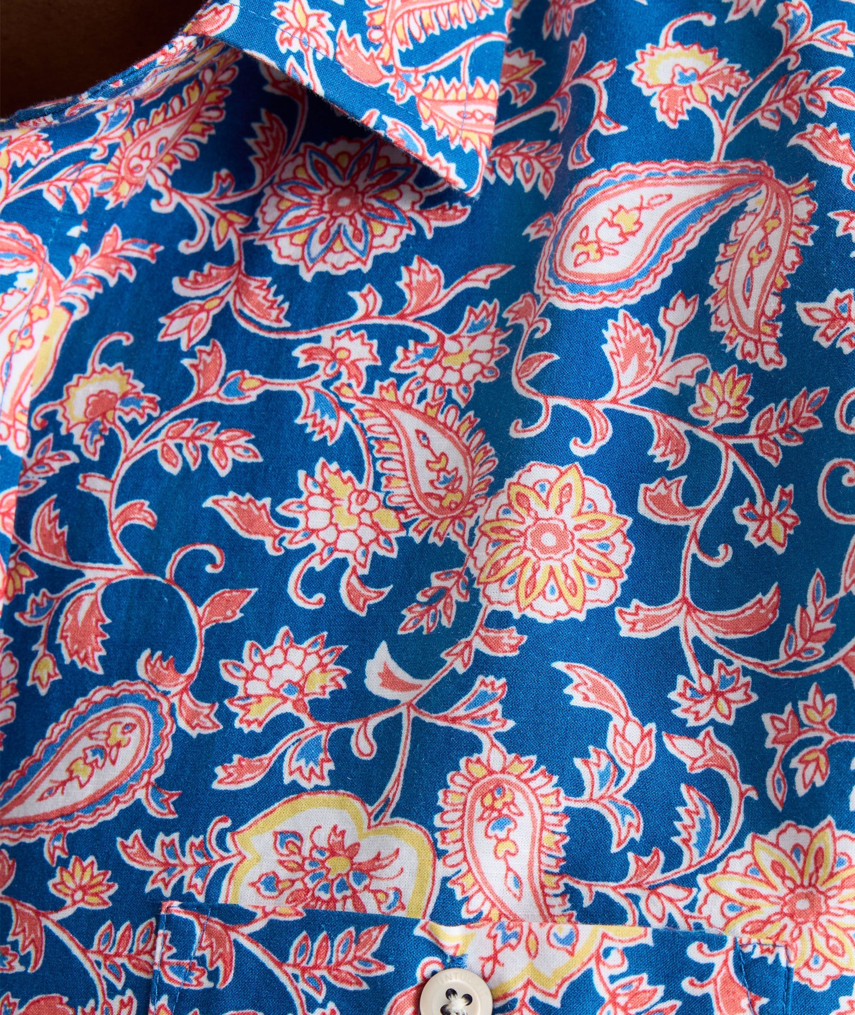 UNTUCKit Summerweight Short-Sleeve Quarry Shirt Navy & Pink Floral