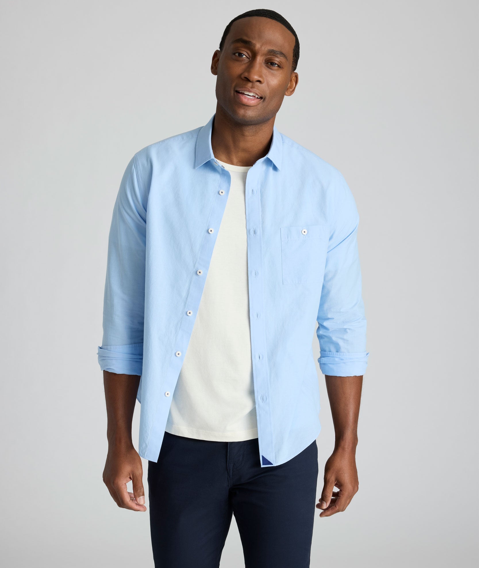 UNTUCKit Summerweight Sutherland Shirt Light Blue