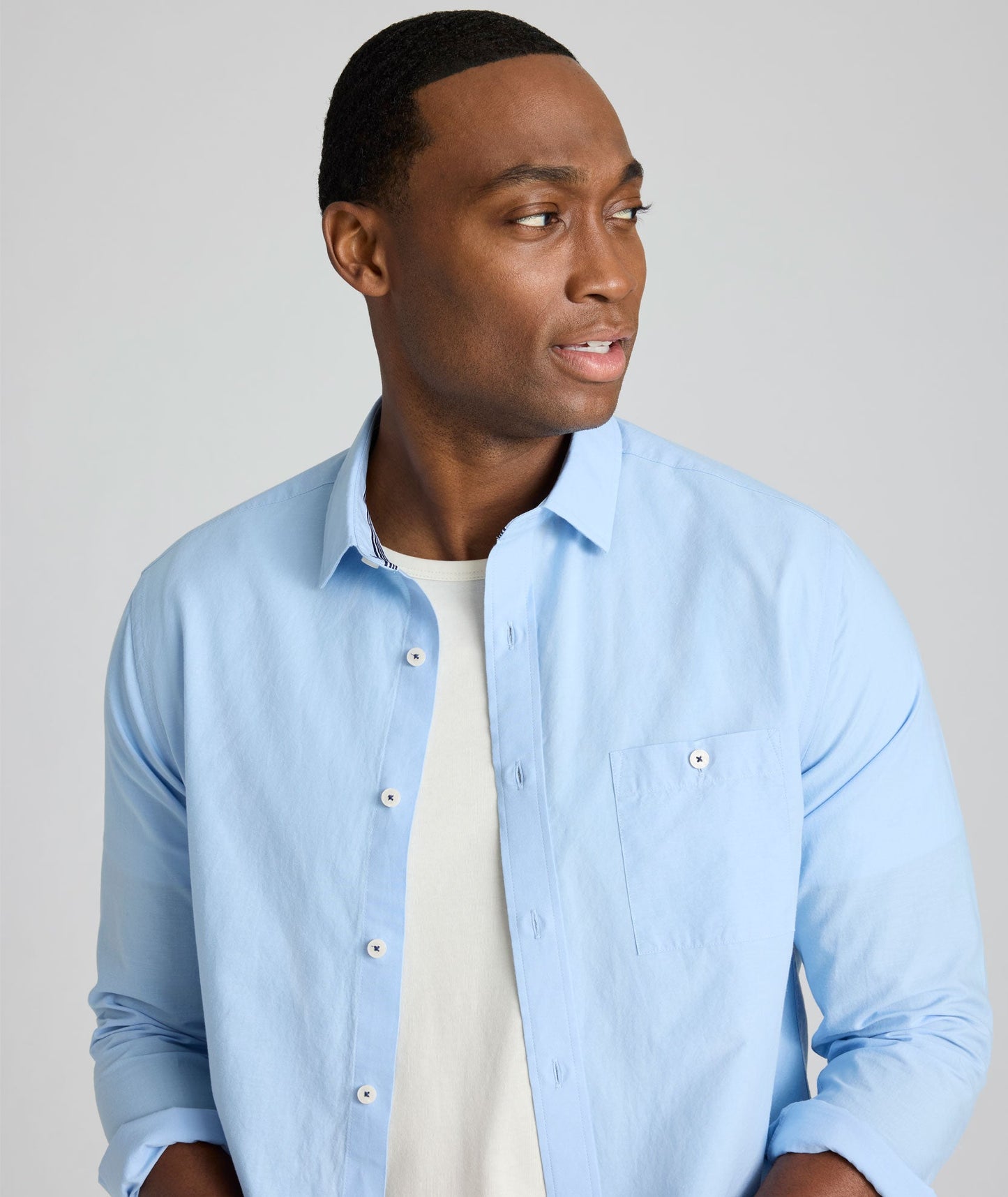 UNTUCKit Summerweight Sutherland Shirt Light Blue