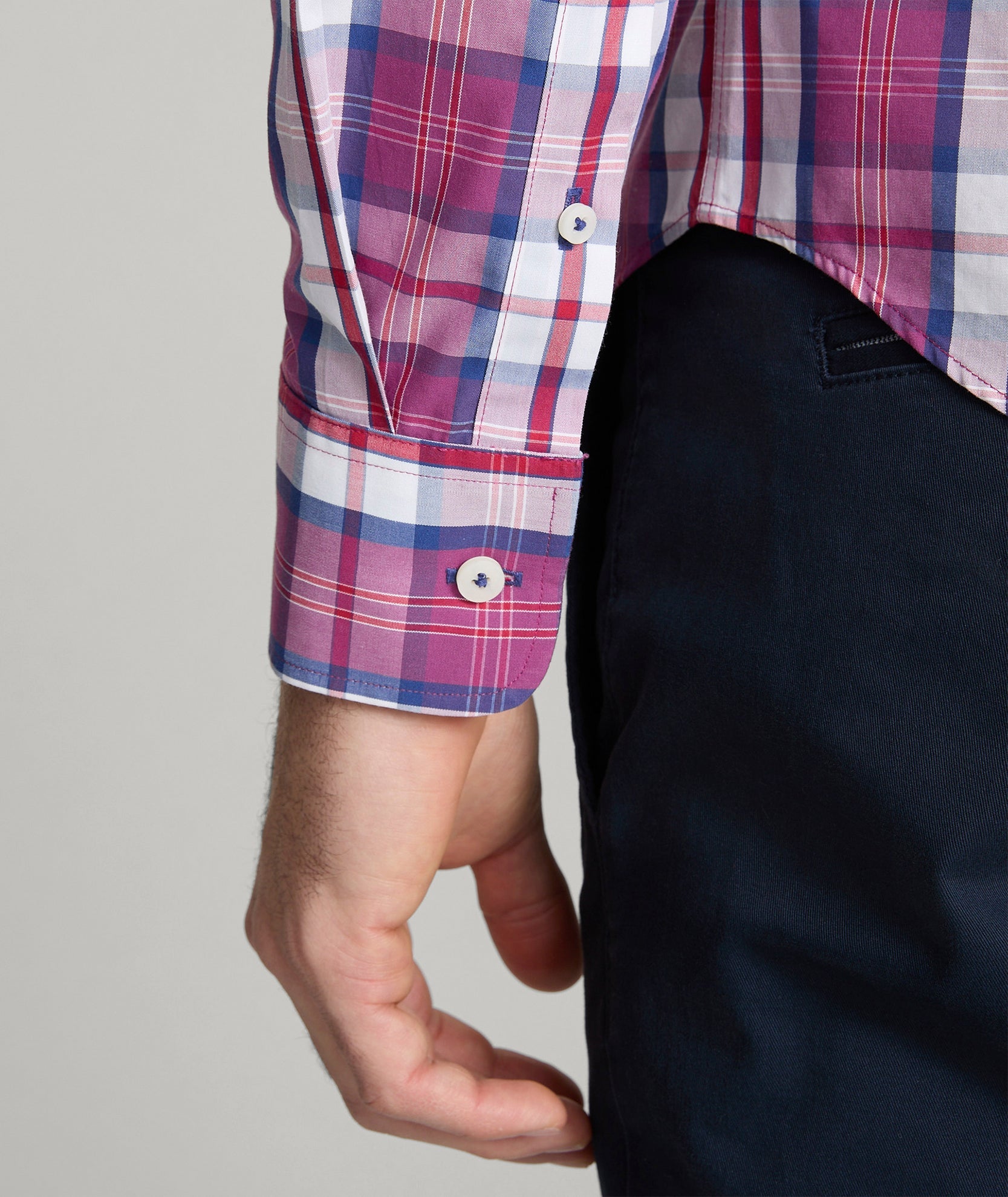 UNTUCKit Wrinkle-Free Rafferty Shirt Pink Plaid